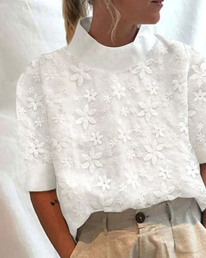 Delphine - Women's Textured Floral Blouse - photo 1