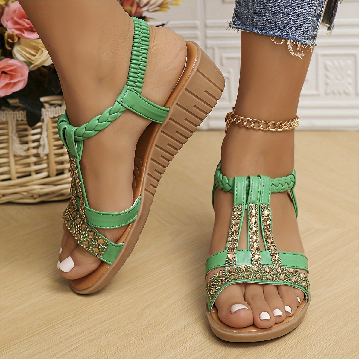 Kirsten - Women's Ankle Strap T-Strap Sandal - photo 12