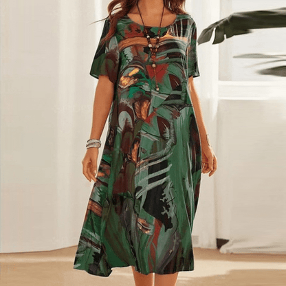 Orla - Women's A-line Midi Floral Dress - photo 2