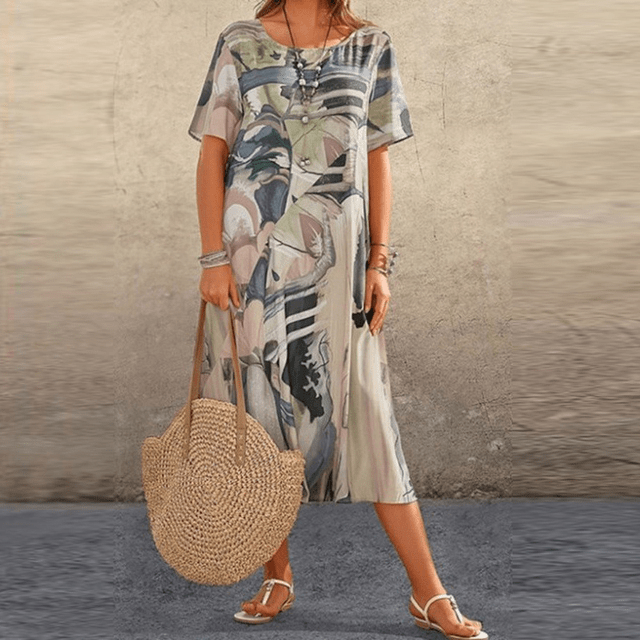 Orla - Women's A-line Midi Floral Dress - photo 5