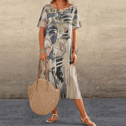 Orla - Women's A-line Midi Floral Dress - photo 5