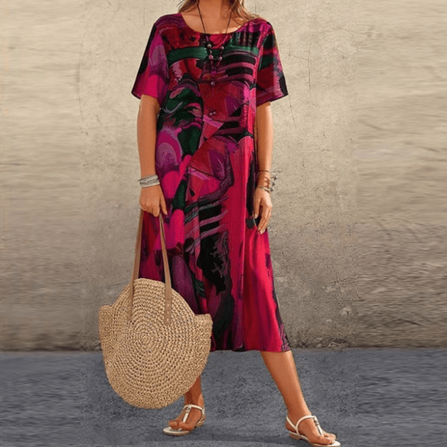Orla - Women's A-line Midi Floral Dress - photo 3