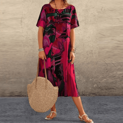 Orla - Women's A-line Midi Floral Dress - photo 3