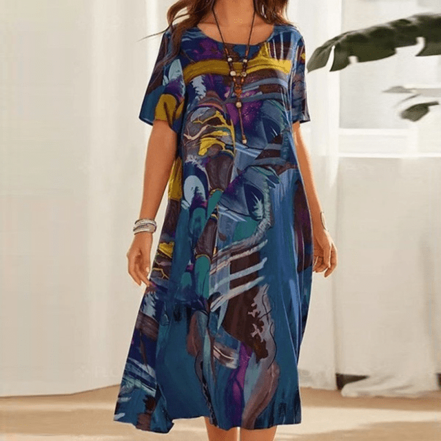 Orla - Women's A-line Midi Floral Dress - photo 1
