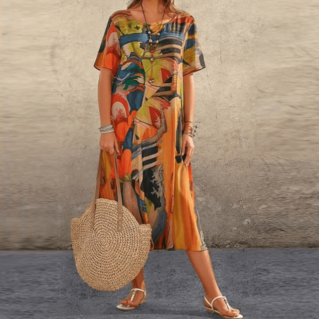 Orla - Women's A-line Midi Floral Dress - photo 4