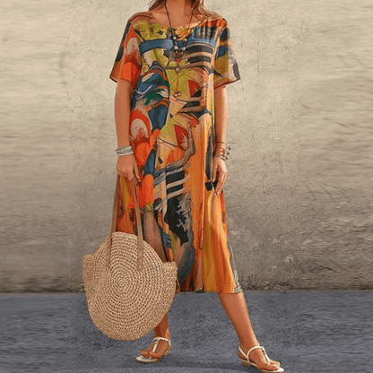 Orla - Women's A-line Midi Floral Dress - photo 4