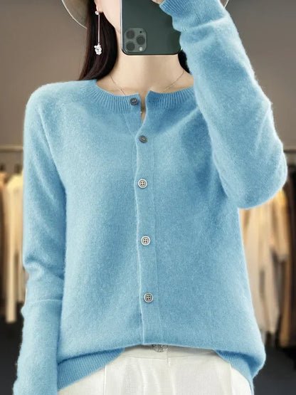Nadine - Women's Round Fine Gauge Cardigan - photo 10