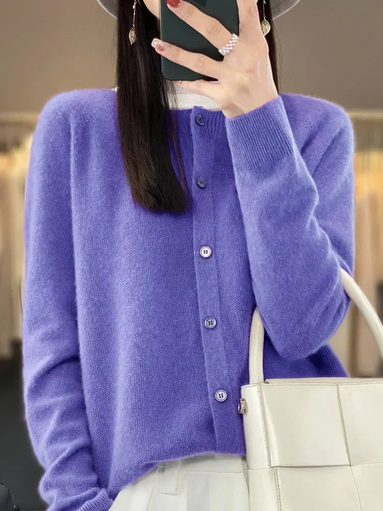 Nadine - Women's Round Fine Gauge Cardigan - photo 12