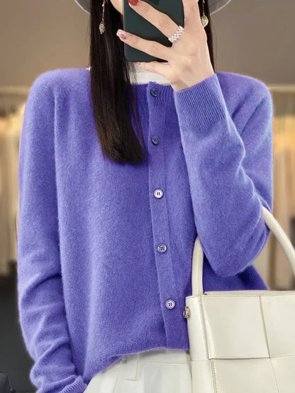 Nadine - Women's Round Fine Gauge Cardigan - photo 12