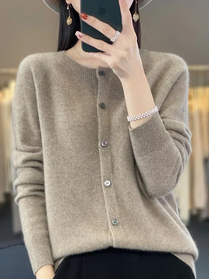 Nadine - Women's Round Fine Gauge Cardigan - photo 14