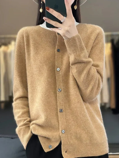 Nadine - Women's Round Fine Gauge Cardigan - photo 6