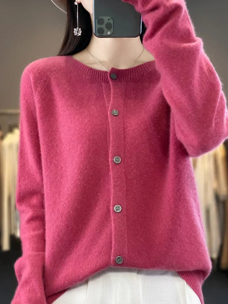 Nadine - Women's Round Fine Gauge Cardigan - photo 7