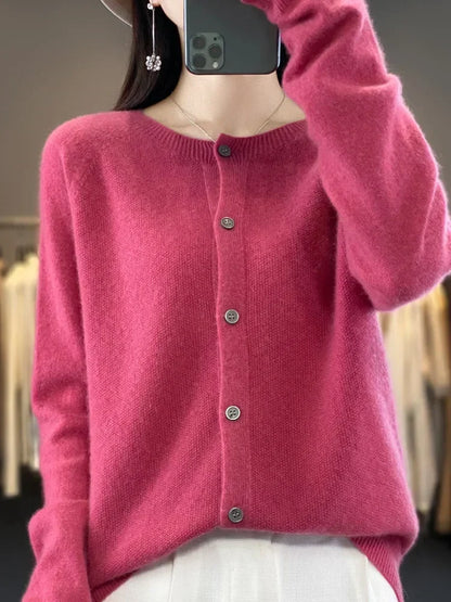 Nadine - Women's Round Fine Gauge Cardigan - photo 7