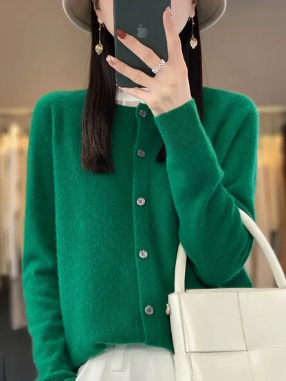 Nadine - Women's Round Fine Gauge Cardigan - photo 9