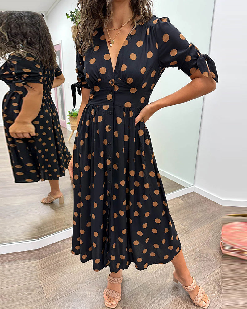 Fleur - Women's A-line Midi Dress - photo 1