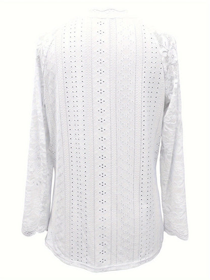 Sylvie - Women's Long Lace-Sleeve Blouse - photo 7