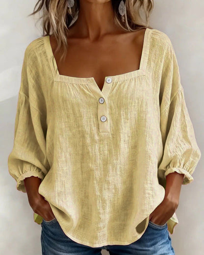 Saskia - Women's Square Ruffle Blouse - photo 13
