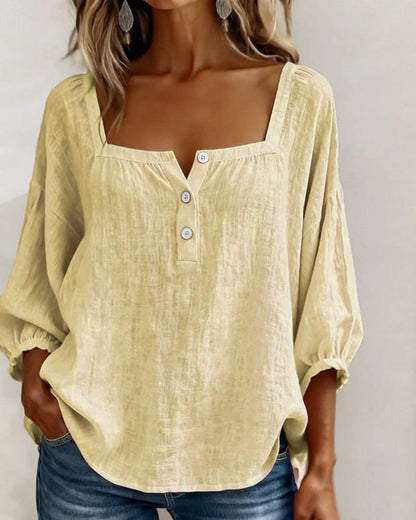 Saskia - Women's Square Ruffle Blouse - photo 15