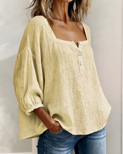 Saskia - Women's Square Ruffle Blouse - photo 16