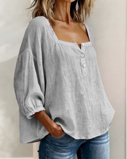 Saskia - Women's Square Ruffle Blouse - photo 18