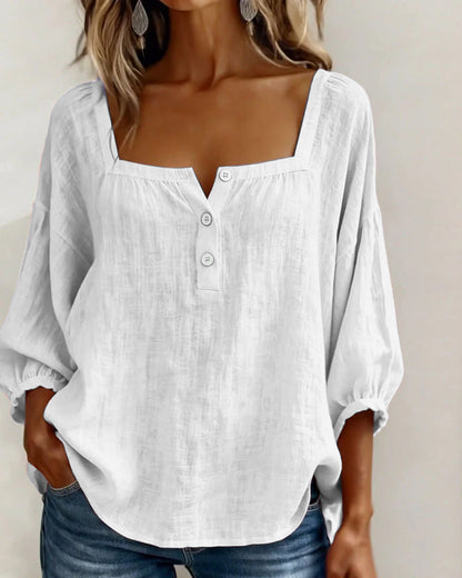 Saskia - Women's Square Ruffle Blouse - photo 6