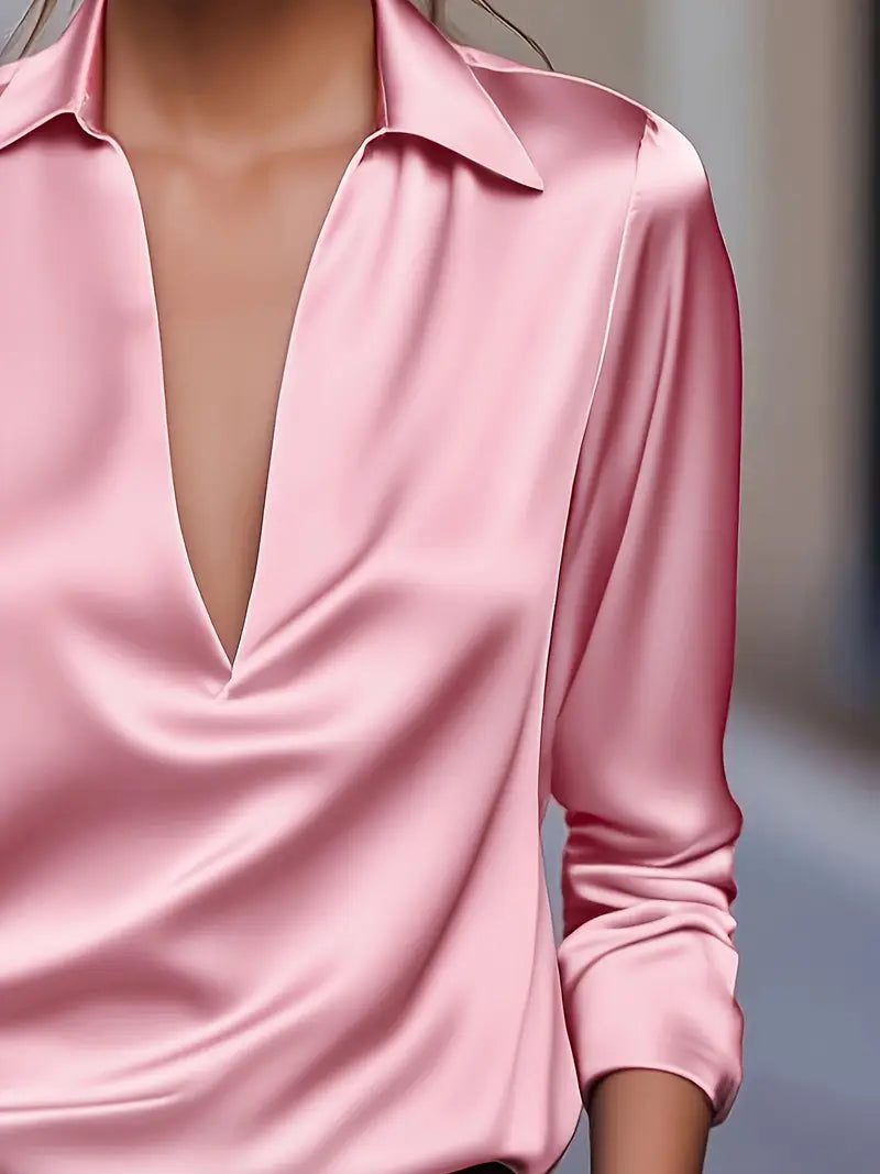Zora - Women's V-neck Long Blouse - photo 13