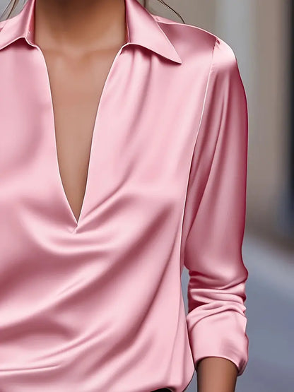 Zora - Women's V-neck Long Blouse - photo 13