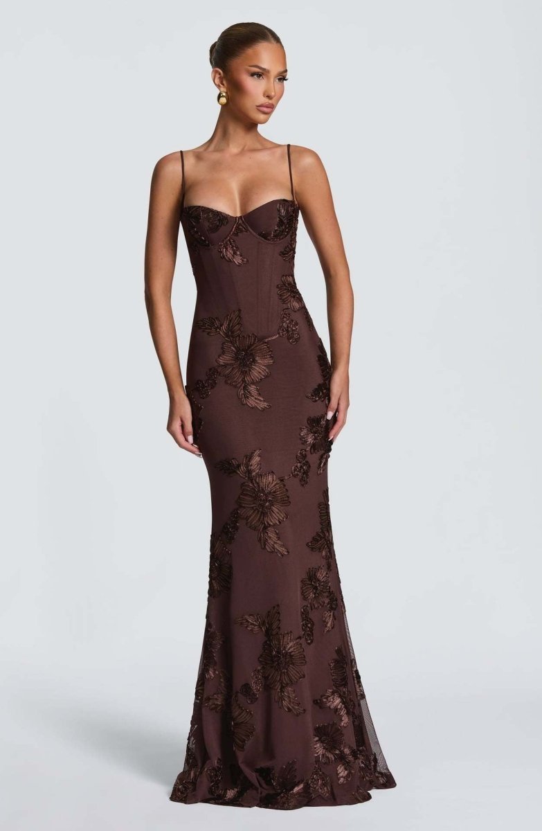 Aurelie - Women's Sheath Maxi Fitted Dress - photo 5