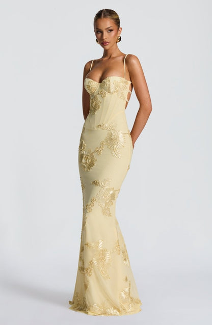 Aurelie - Women's Sheath Maxi Fitted Dress - photo 8