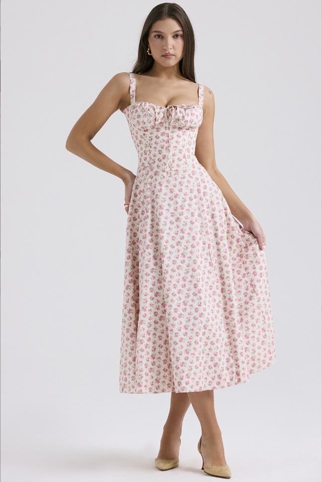 Delia - Women's A-line Midi Dress - photo 4
