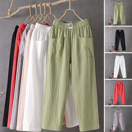 Scarlett - Women's Linen Blend Summer Trousers - photo 1