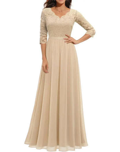 Saskia - Women's Fitted Maxi Dress - photo 1