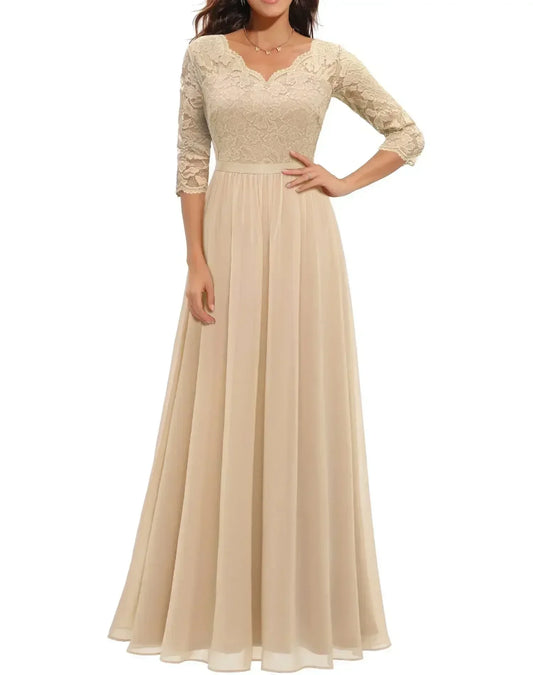 Saskia - Women's Fitted Maxi Dress - photo 1