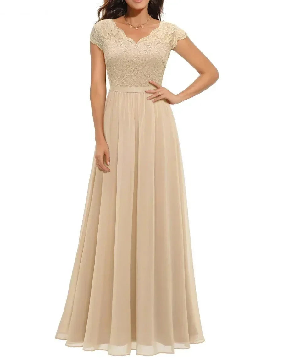 Saskia - Women's Fitted Maxi Dress - photo 2