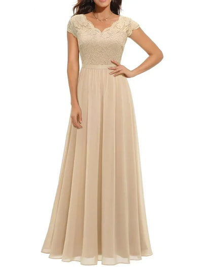 Saskia - Women's Fitted Maxi Dress - photo 2