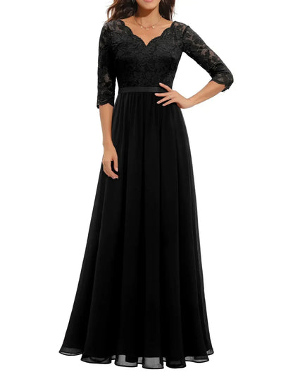 Saskia - Women's Fitted Maxi Dress - photo 3