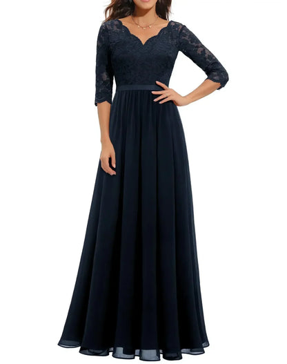 Saskia - Women's Fitted Maxi Dress - photo 9