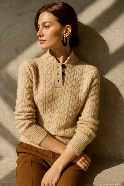 Magdalena - Women's Cable Knit Sweater - photo 12