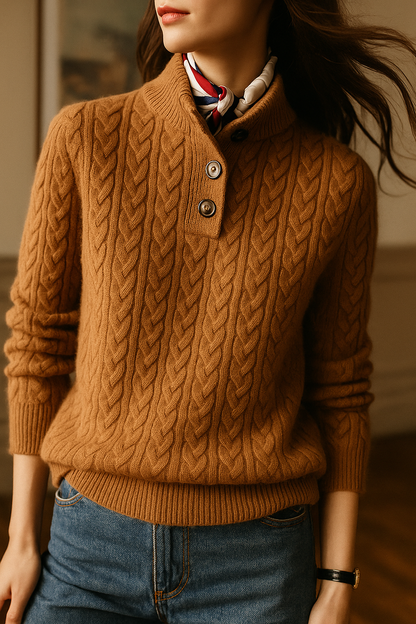 Magdalena - Women's Cable Knit Sweater - photo 5