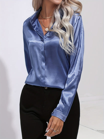 Imogen - Women's Satin Blouse - photo 1