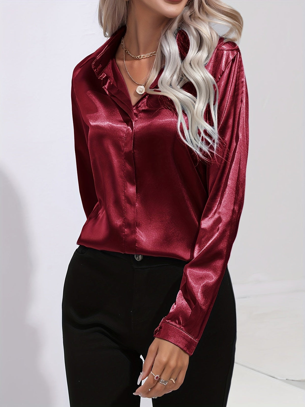 Imogen - Women's Satin Blouse - photo 12