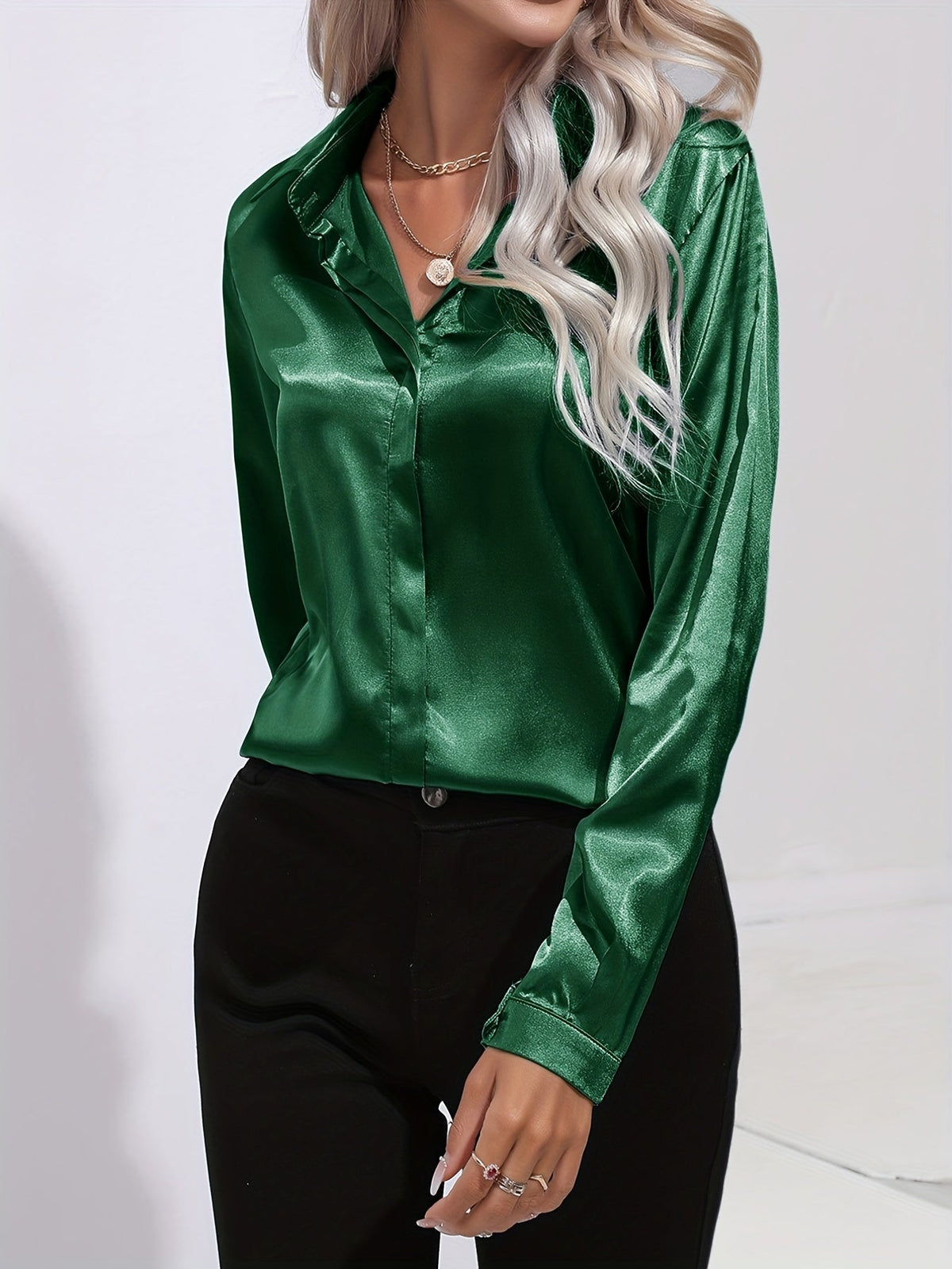 Imogen - Women's Satin Blouse - photo 14