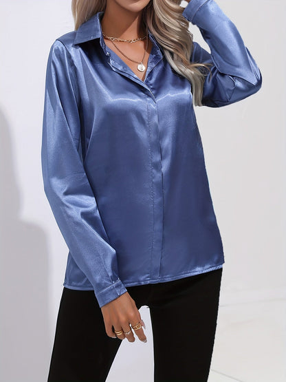 Imogen - Women's Satin Blouse - photo 3