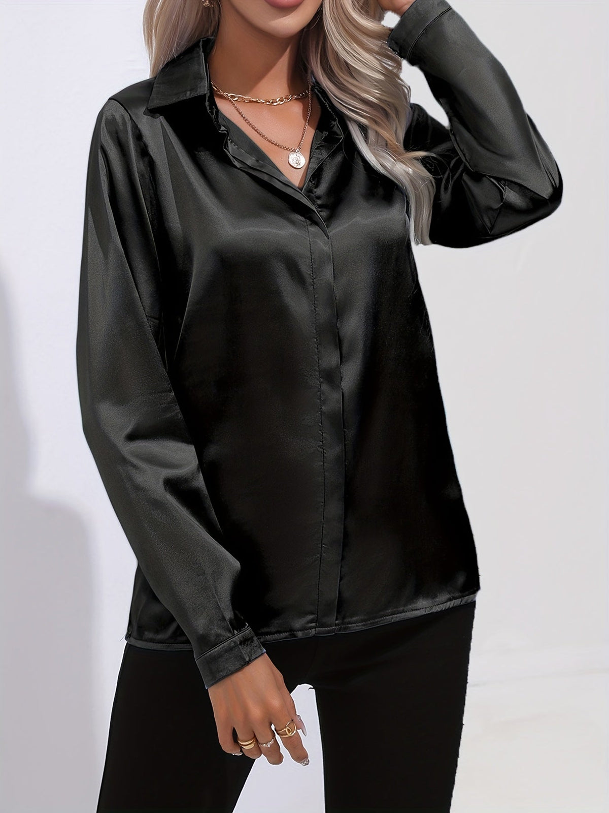 Imogen - Women's Satin Blouse - photo 4