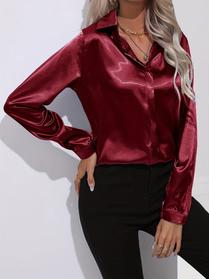 Imogen - Women's Satin Blouse - photo 6