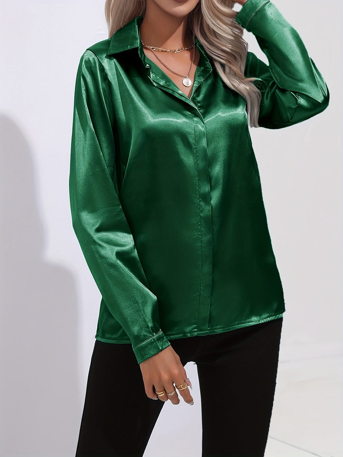 Imogen - Women's Satin Blouse - photo 9