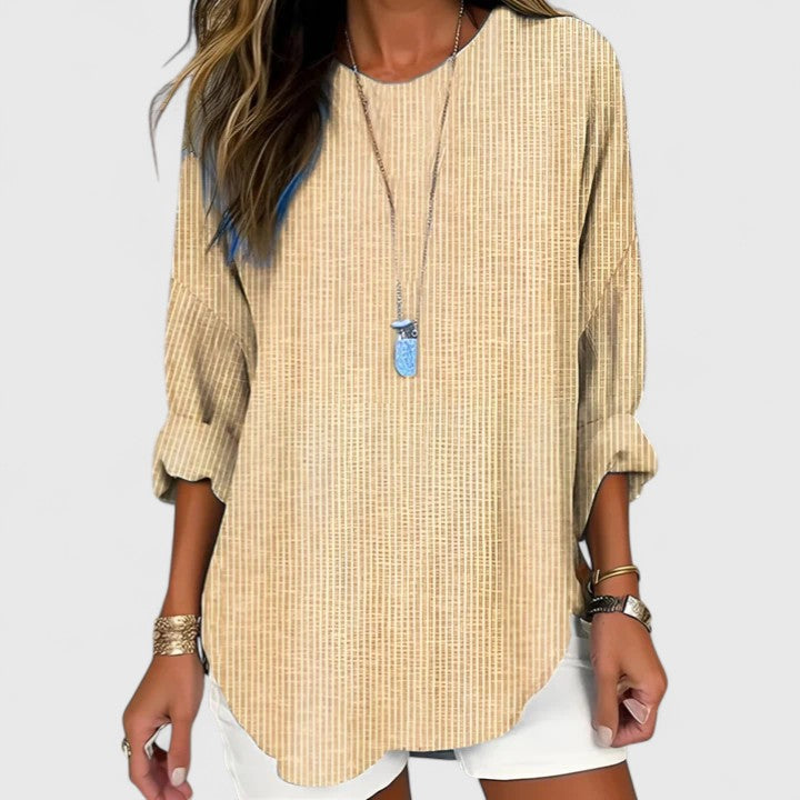 Dagny - Women's Striped Relaxed Blouse - photo 1