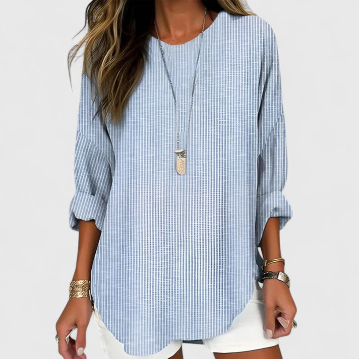 Dagny - Women's Striped Relaxed Blouse - photo 2