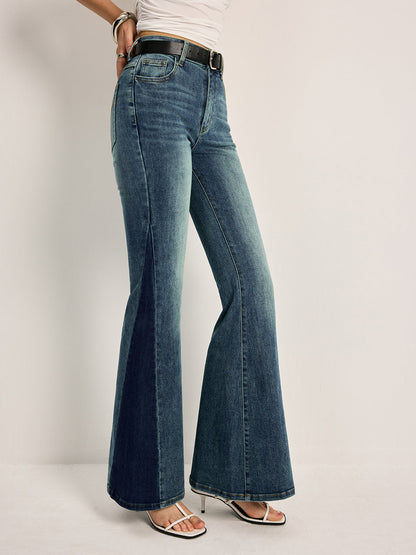 Fleur - Women's Two-Tone Bootcut Jeans - photo 6
