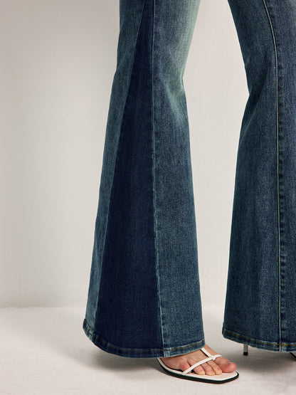 Fleur - Women's Two-Tone Bootcut Jeans - photo 7